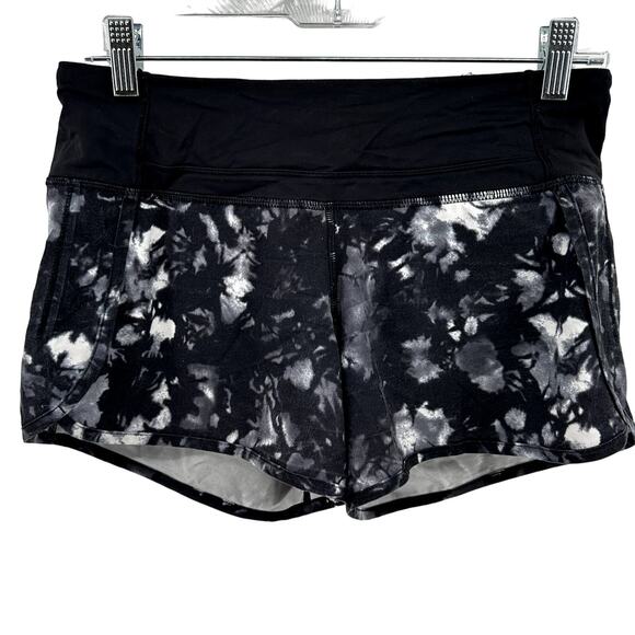 Lululemon Run Times Short Dusk Dye White Black Luxtreme Lycra Sweat Wicking 4 - Picture 2 of 5